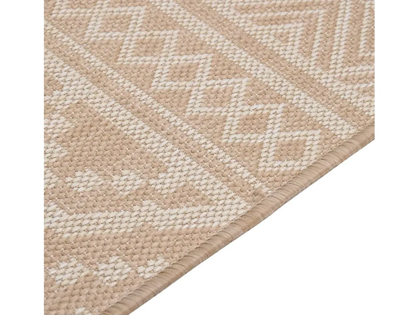 Alfombra De Cocina-Alfombra de exterior de tejido plano 160x230 cm Rayas marrones Marru00f3n
