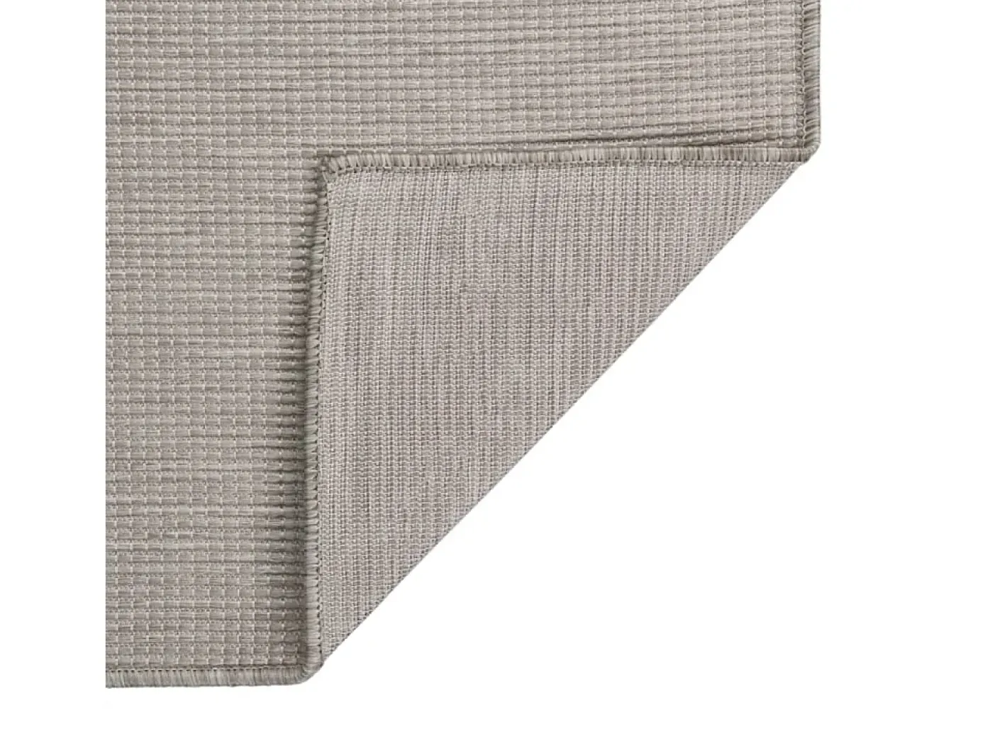 Clicnbuy Alfombra De Exterior-Alfombra de exterior de tejido plano gris taupe 140x200 cm Topo