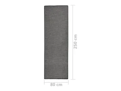 Clicnbuy Alfombra de exterior de tejido plano 80x250 cm Gris