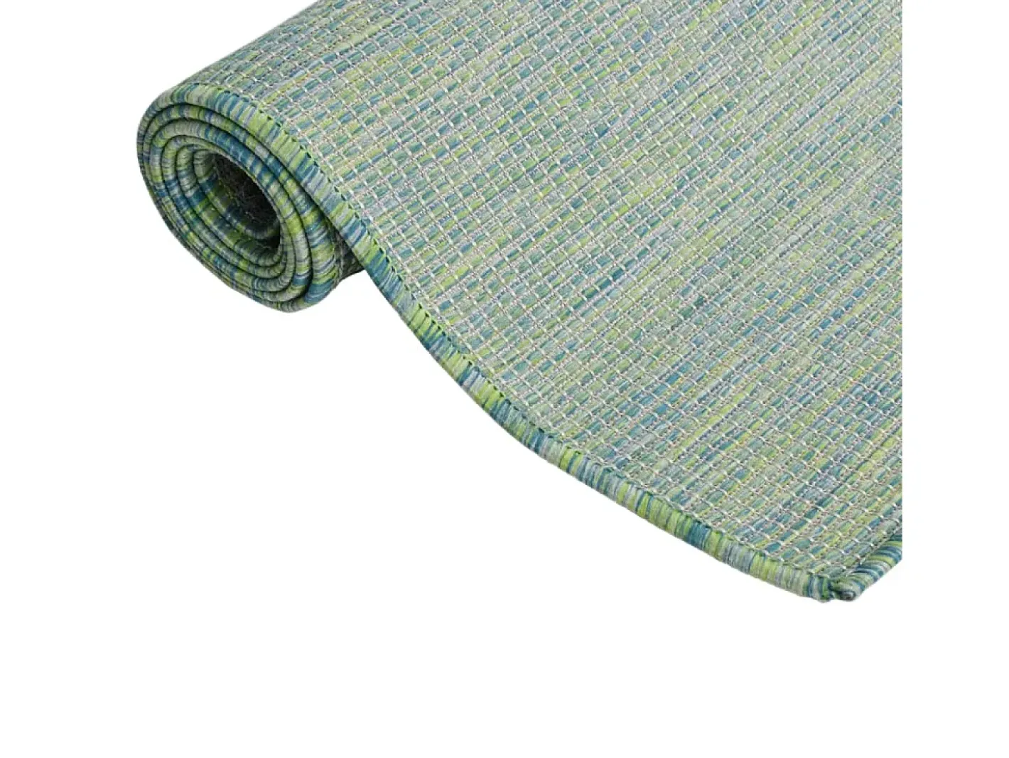 Alfombra De Salón-Alfombra de exterior de tejido plano turquesa 140x200 cm ES697827 Azul