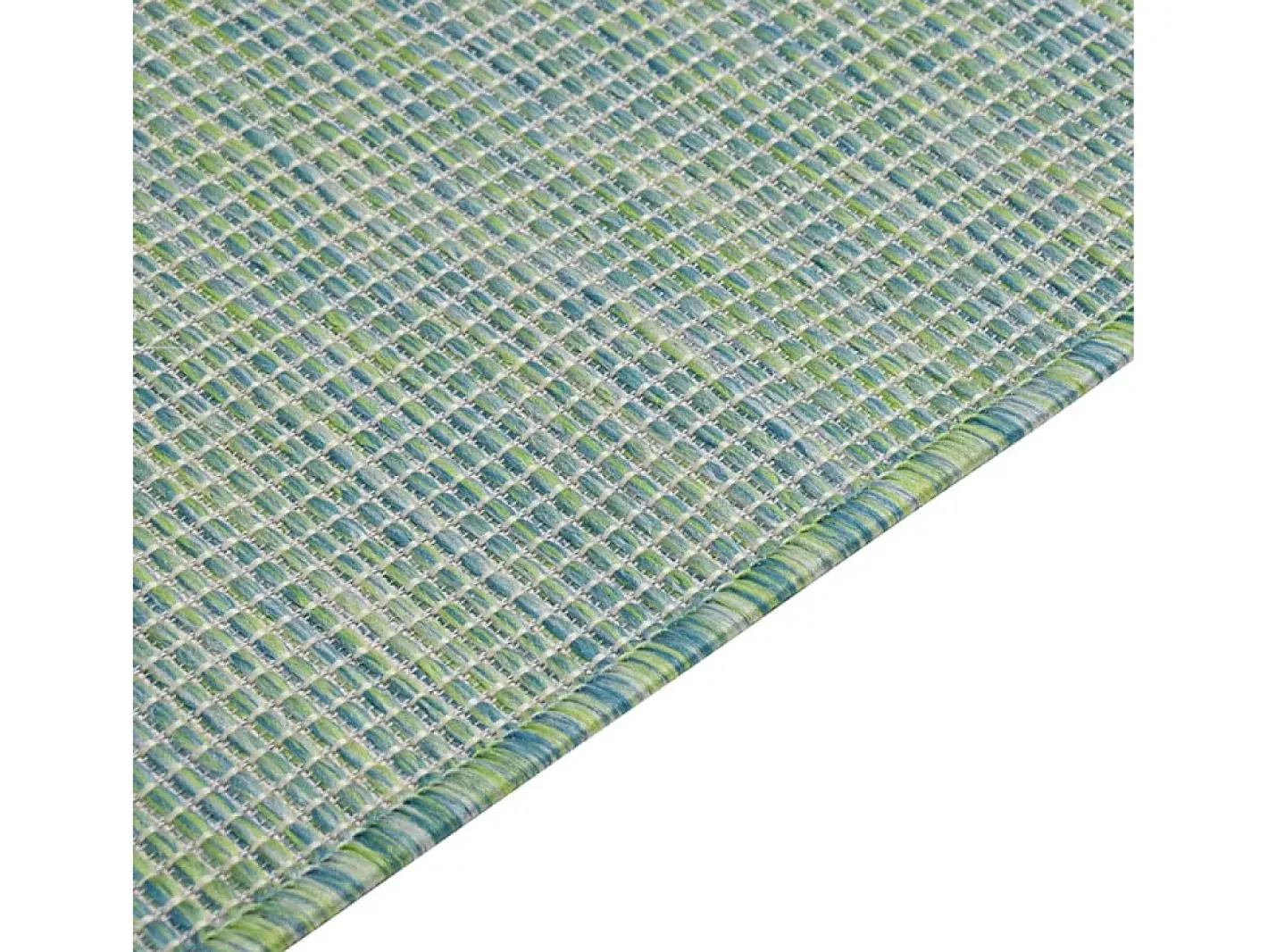 Alfombra De Salón-Alfombra de exterior de tejido plano turquesa 140x200 cm ES697827 Azul