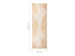 Alfombra de exterior de tejido plano con estampado de hojas de 80 x 250 cm Amarillo Outlet