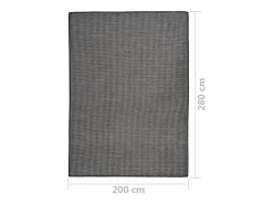 Clicnbuy Alfombra de exterior de tejido plano 200x280 cm Gris