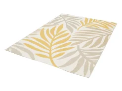 Online Sweeek Alfombra de interior/exterior, estampado beige y mostaza, poliéster Crema