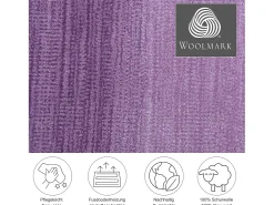 Alfombra de lana con degradado de color 90x160 cm Morado Wool Comfort Violeta Online