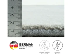 Alfombra De Salón-Alfombra de lana con degradado de color 190x290 cm Wool Comfort Gris