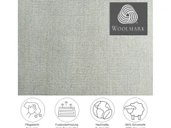 Alfombra De Salón-Alfombra de lana con degradado de color 190x290 cm Wool Comfort Gris