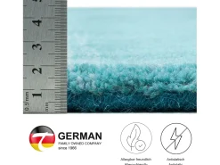 Alfombra De Salón-Alfombra de lana con degradado de color 160x230 cm Turquesa Wool Comfort Azul turquesa