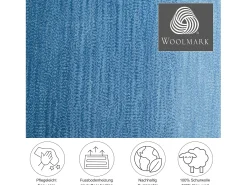 Alfombra de lana con degradado de color 60x90 cm Wool Comfort Azul Best