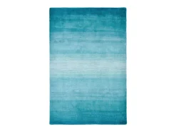 Alfombra de lana con degradado de color 70x140 cm Turquesa Wool Comfort Azul turquesa Outlet