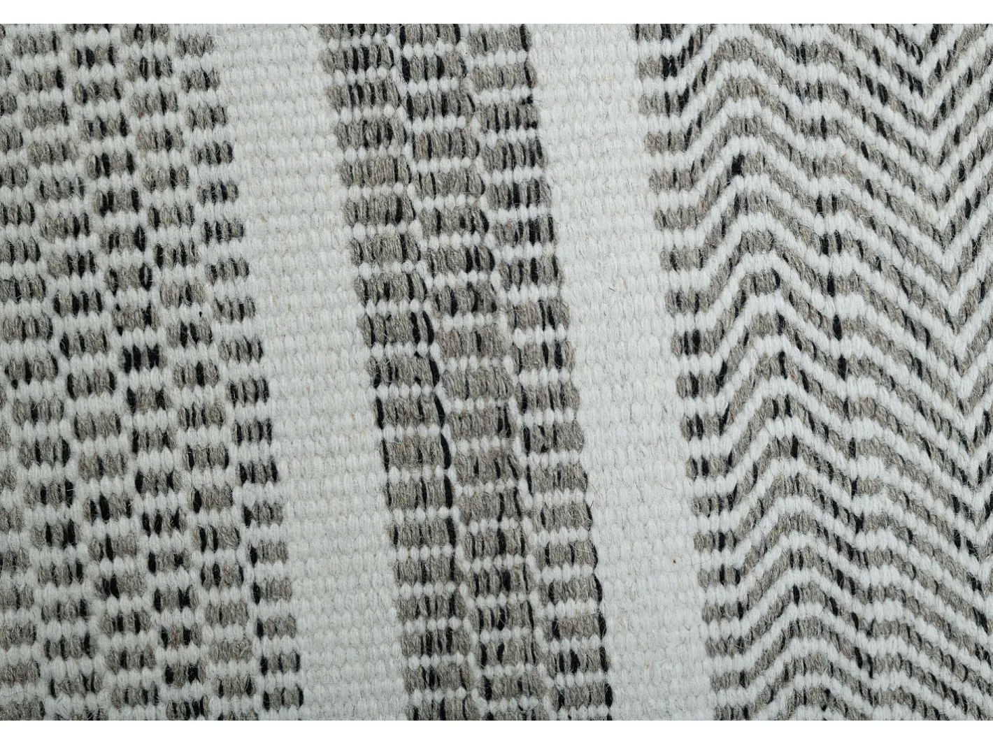 Clearance Alfombra de lana de estilo escandinavo 65x130 cm Gris natural Trondheim Beige