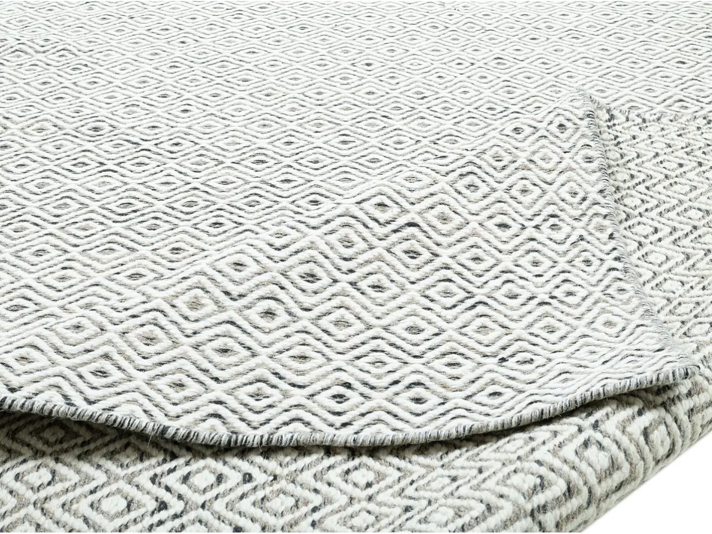 Discount Alfombra de lana de estilo escandinavo 80x150 cm Gris natural Trondheim Beige
