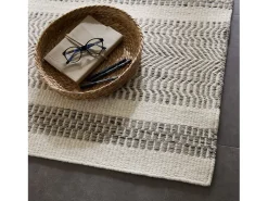 Hot Alfombra de lana de estilo escandinavo 110x170 cm Gris natural Trondheim Beige