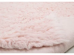 Alfombra de lana natural tejida a mano 80x160 cm Fluffy Rosa