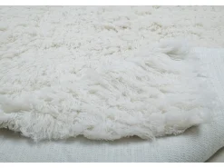 Alfombra de lana natural tejida a mano 180x250 cm Fluffy Blanco