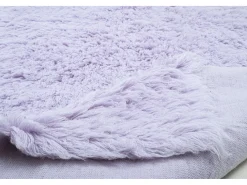 Alfombra De Salón-Alfombra de lana natural tejida a mano 140x190 cm Morado Fluffy Violeta