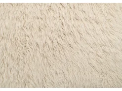 Alfombra De Salón-Alfombra de lana natural tejida a mano 140x190 cm Fluffy Beige