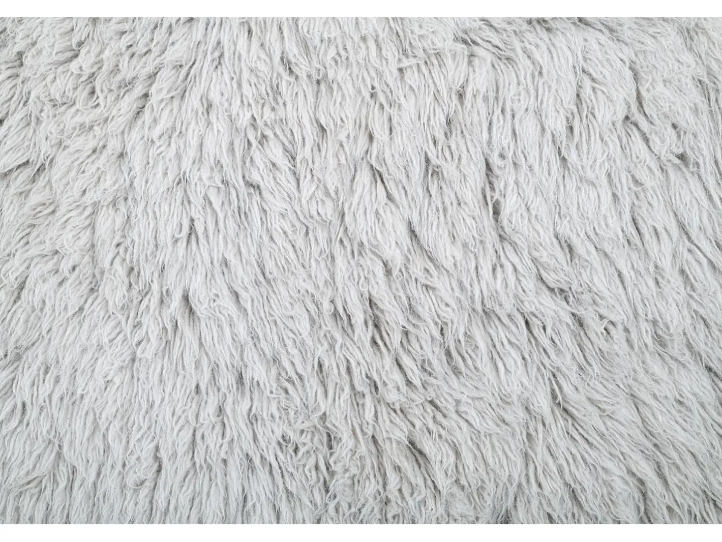 Discount Alfombra de lana natural tejida a mano 80x160 cm Fluffy Gris