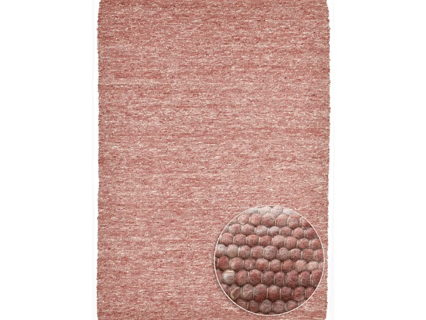 Alfombra De Salón-Alfombra de lana reversible tejida a mano 90x160 cm Alpen Rojo
