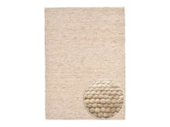 Alfombra de lana reversible tejida a mano 190x290 cm Beige oscuro Alpen Naranja claro Online