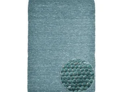 Alfombra De Salón-Alfombra de lana reversible tejida a mano 90x160 cm Petróleo Alpen Verde