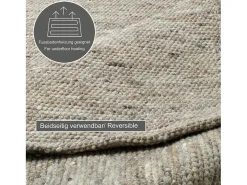 Alfombra de lana reversible tejida a mano 140x200 cm Marrón Multi Alpen Marru00f3n Best