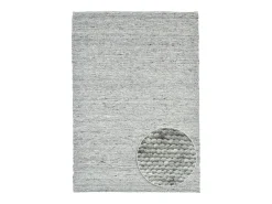 Alfombra de lana reversible tejida a mano 90x160 cm Gris natural Alpen Beige Best