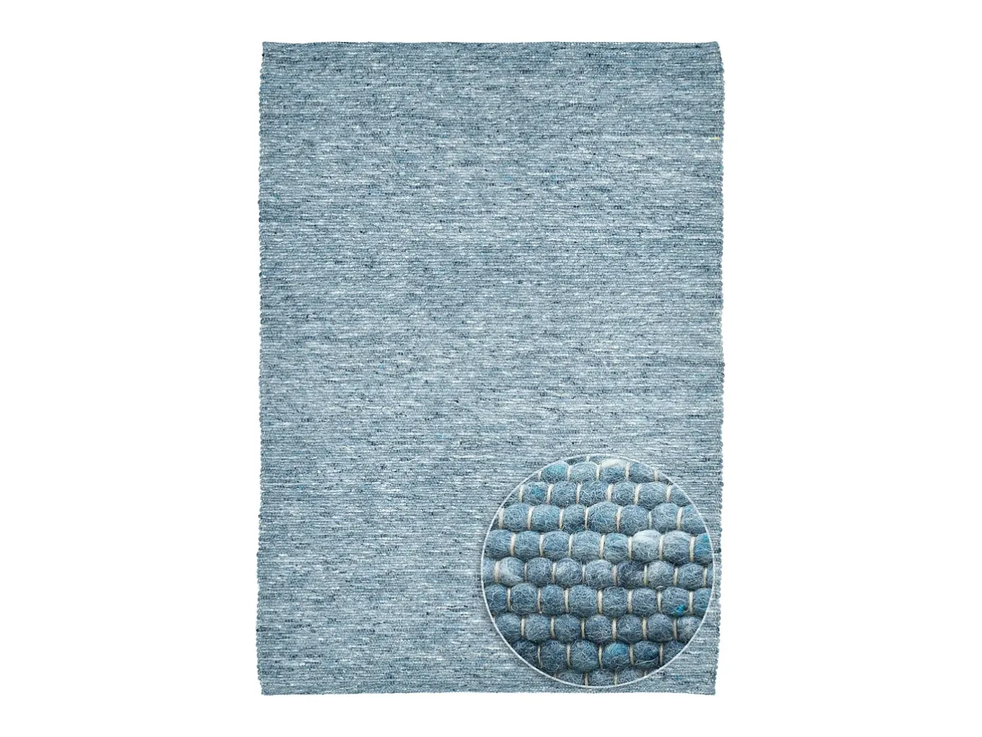 Alfombra De Salón-Alfombra de lana reversible tejida a mano 170x240 cm Alpen Azul