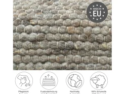 Alfombra de lana reversible tejida a mano 190x250 cm Marrón Multi Alpen Marru00f3n Sale