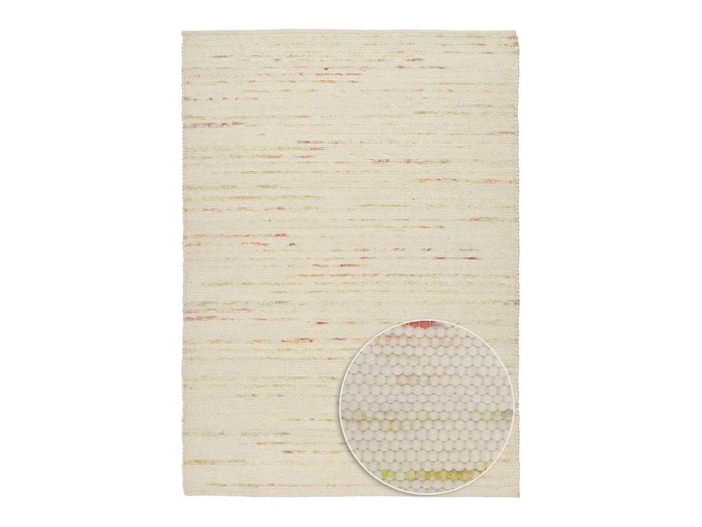 Alfombra de lana reversible tejida a mano 40x60 cm Colores pastel Alpen Multicolor