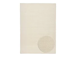 Alfombra de lana reversible tejida a mano 140x200 cm Lana Blanca Alpen Crema