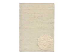 Alfombra de lana reversible tejida a mano 70x140 cm Naturaleza Alpen Color natural claro Outlet