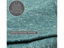 Alfombra De Salón-Alfombra de lana reversible tejida a mano 190x250 cm Petróleo Alpen Verde
