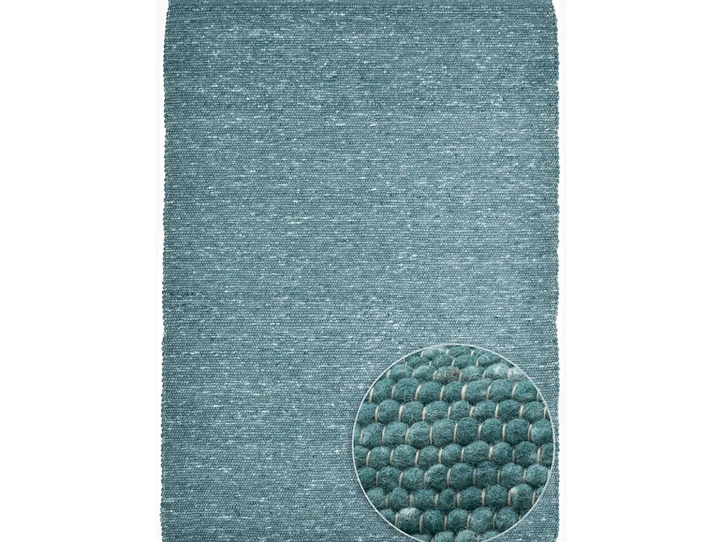 Alfombra De Salón-Alfombra de lana reversible tejida a mano 190x250 cm Petróleo Alpen Verde