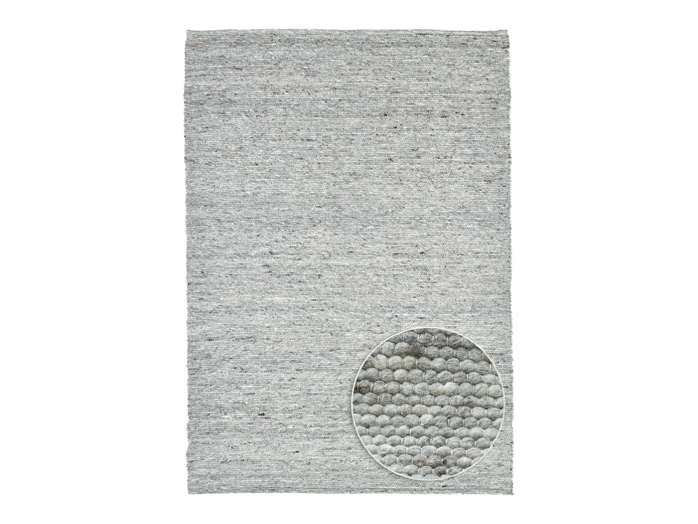 Discount Alfombra de lana reversible tejida a mano 140x200 cm Gris natural Alpen Beige