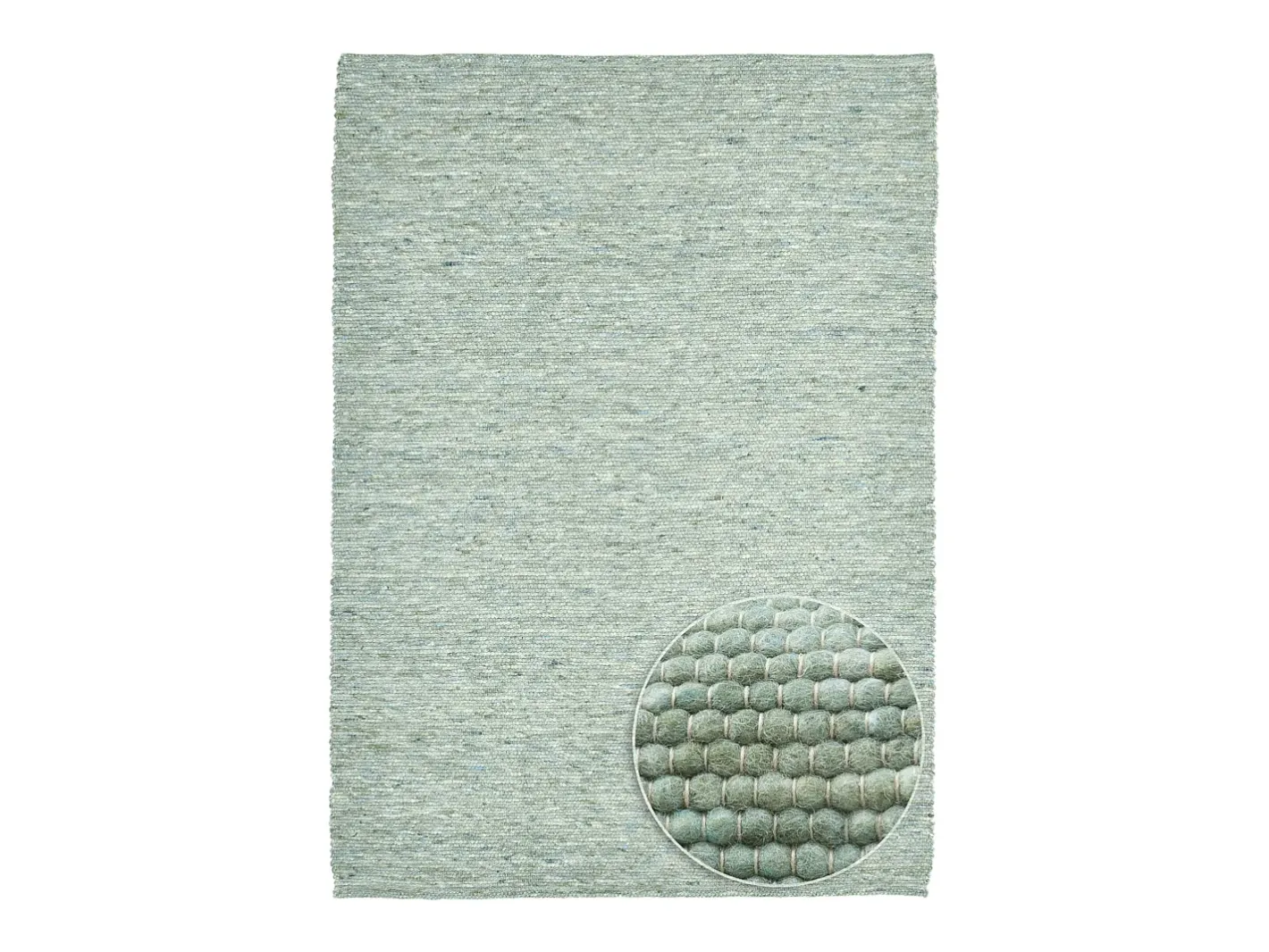 Alfombra De Salón-Alfombra de lana reversible tejida a mano 70x140 cm Alpen Verde