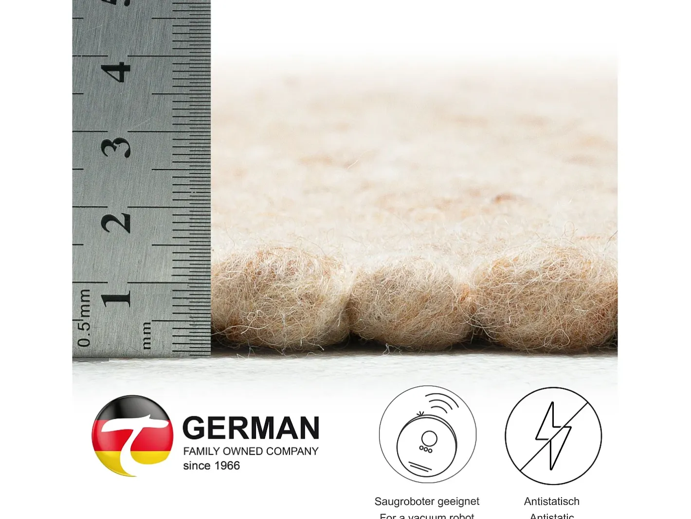 Online Alfombra de lana reversible tejida a mano 40x60 cm Beige oscuro Alpen Naranja claro