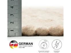 Alfombra de lana reversible tejida a mano 120x180 cm Beige oscuro Alpen Naranja claro