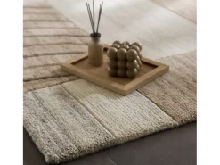 Alfombra de lana tejida a mano 190x250 cm Gris natural Nakarta Beige New
