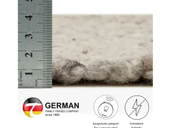 Alfombra de lana tejida a mano reversible 200x250 cm Alm-Glück Gris Sale