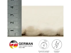 Alfombra de lana tejida a mano reversible 120x180 cm Lana Blanca Alm-Glück Crema Outlet