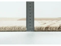 Alfombra de lana tejida a mano en estilo patchwork 90x160 cm Marrón Domas Marru00f3n Discount