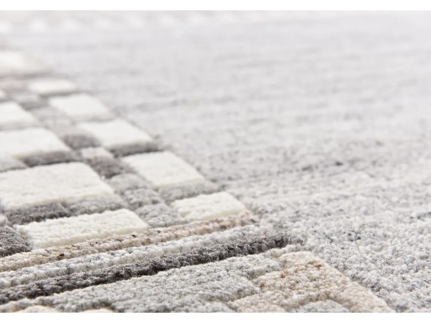 Outlet Alfombra de lana tejida a mano 120x180 cm natural Nakarta Beige