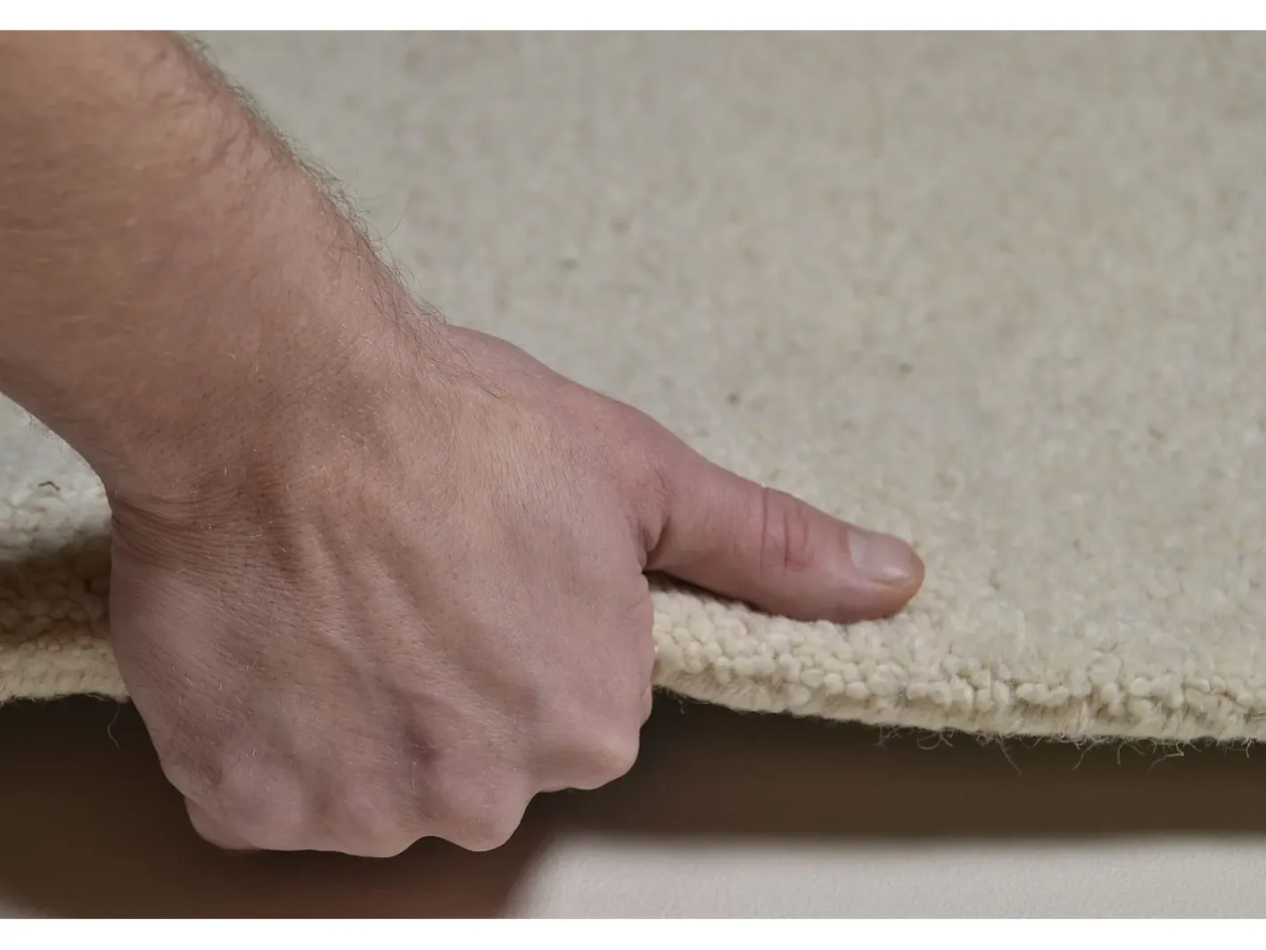 Alfombra de lana tejida a mano al estilo bereber 240x340 cm Melange Royal Berber Color natural oscuro Discount