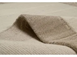 Alfombra de lana tejida a mano 190x290 cm Gris natural Nakarta Beige Outlet