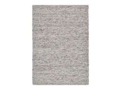 Alfombra De Salón-Alfombra de lana tejida a mano reversible 190x290 cm Alm-Glück Gris