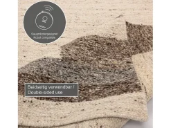 Alfombra de lana tejida a mano y enrollable 170x240 cm multi Ehrwald Beige Online