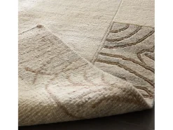 Alfombra De Salón-Alfombra de lana tejida a mano 250x350 cm Gris natural Nakarta Beige