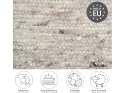Alfombra de lana tejida a mano reversible 250x350 cm Arena Multi Alm-Glück Gris antracita Clearance