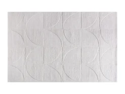 Best OZAIA Alfombra de lana tuftada a mano con relieve y motivo circular, 200 x 290, , MILUNA Marfil